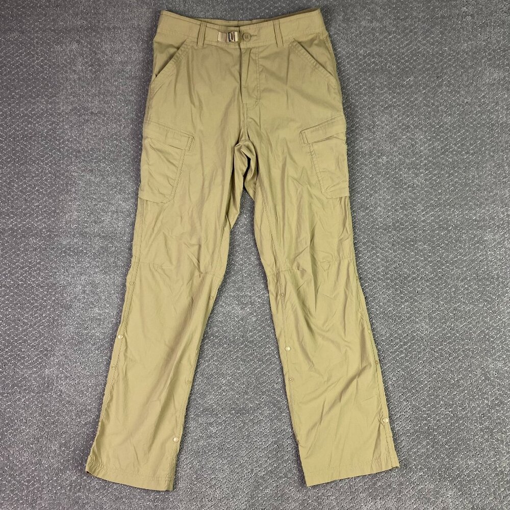 REI Co-op Sahara Roll Up Pants Cargo Relaxed Fit Men's 30 x 32 Khaki Belted